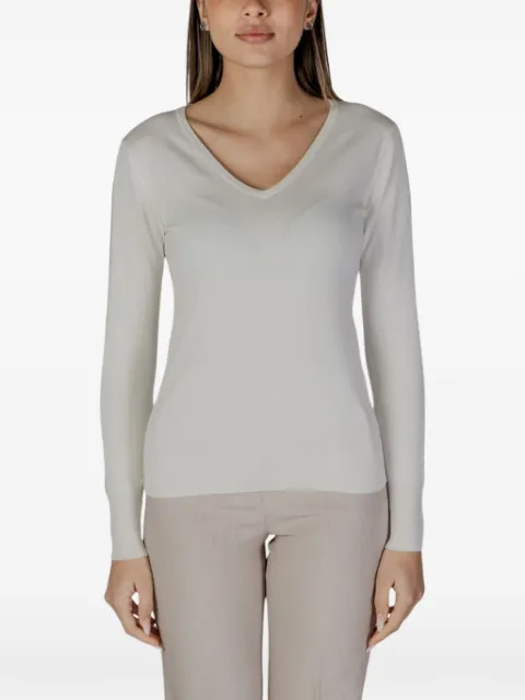 Street One lace-detail V-neck T-shirt