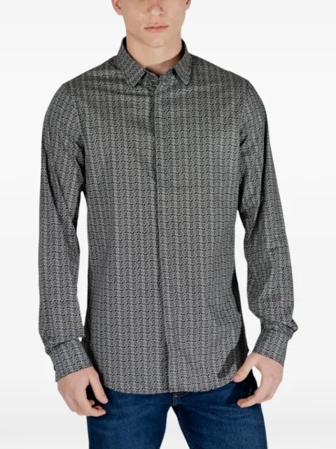 Armani Exchange geometric-print shirt