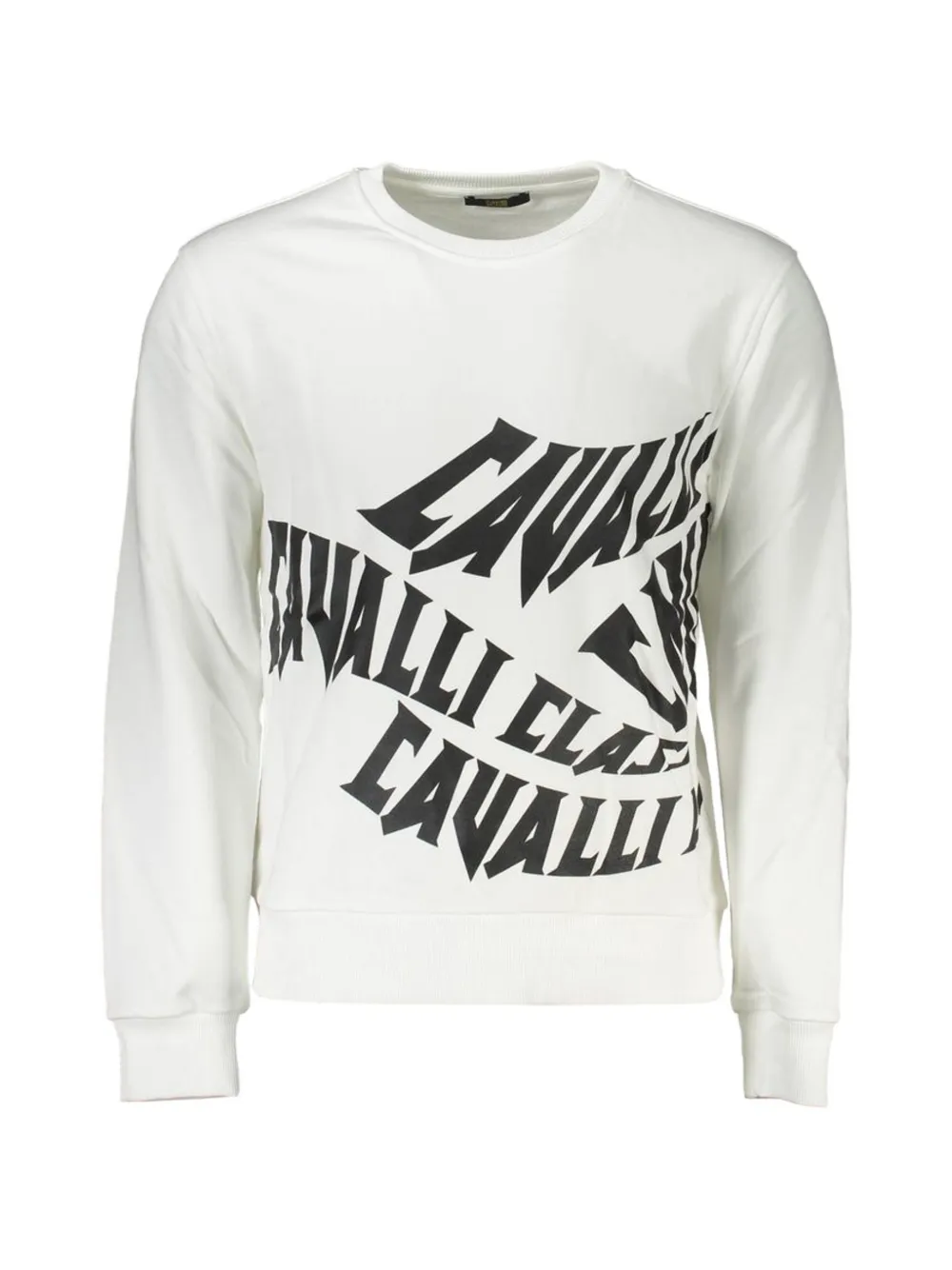 Cavalli Class logo-print crew neck sweatshirt - Bianco