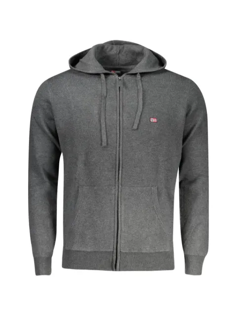 NORWAY 1963 mélange-effect zip-up hoodie