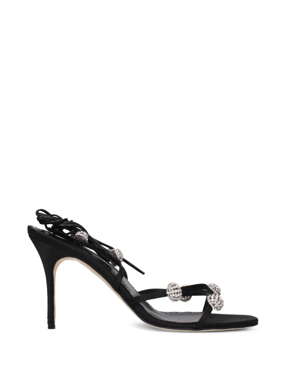 Manolo Blahnik Elsaka crystal-embellished sandals - Schwarz