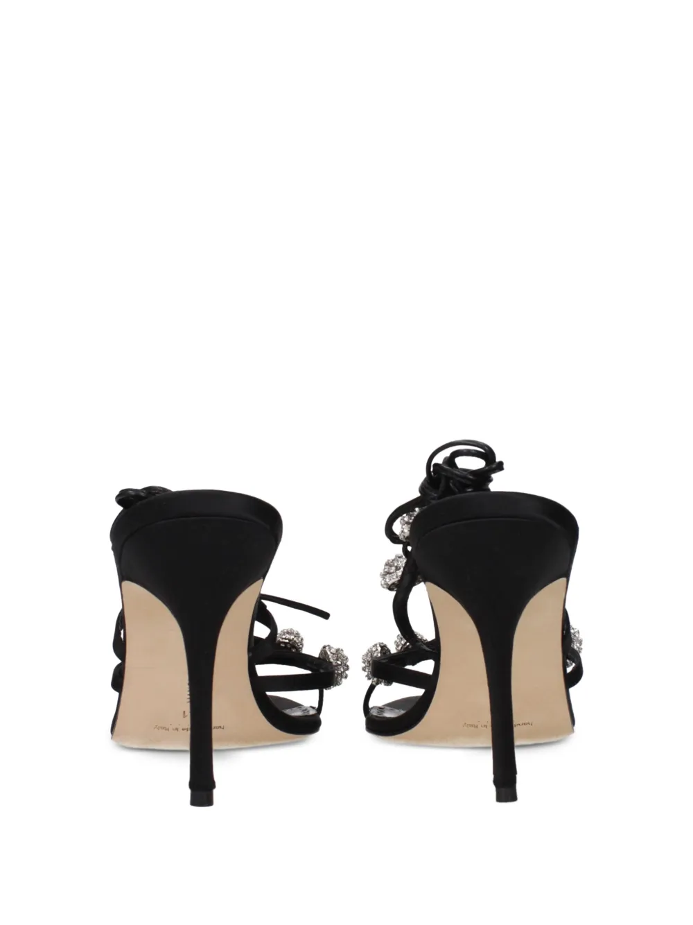 Manolo Blahnik Elsaka crystal-embellished sandals Zwart