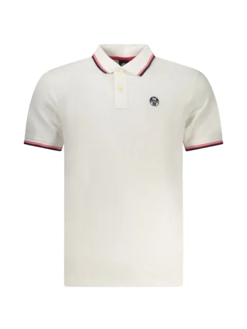 North Sails tipped-trim logo-patch polo shirt