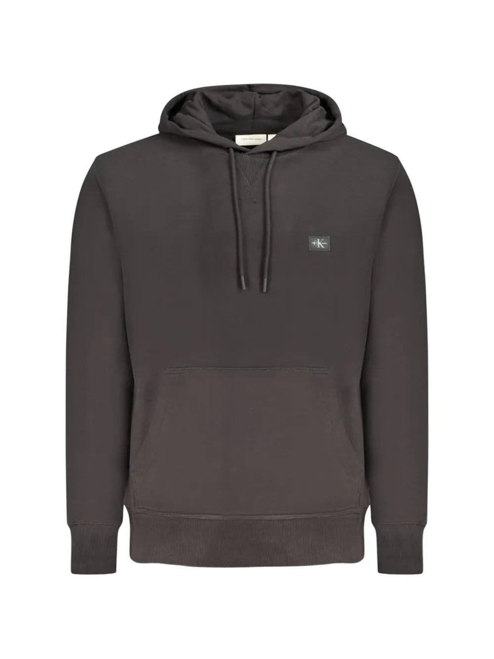 Calvin Klein Jeans logo-patch cotton hoodie - Nero