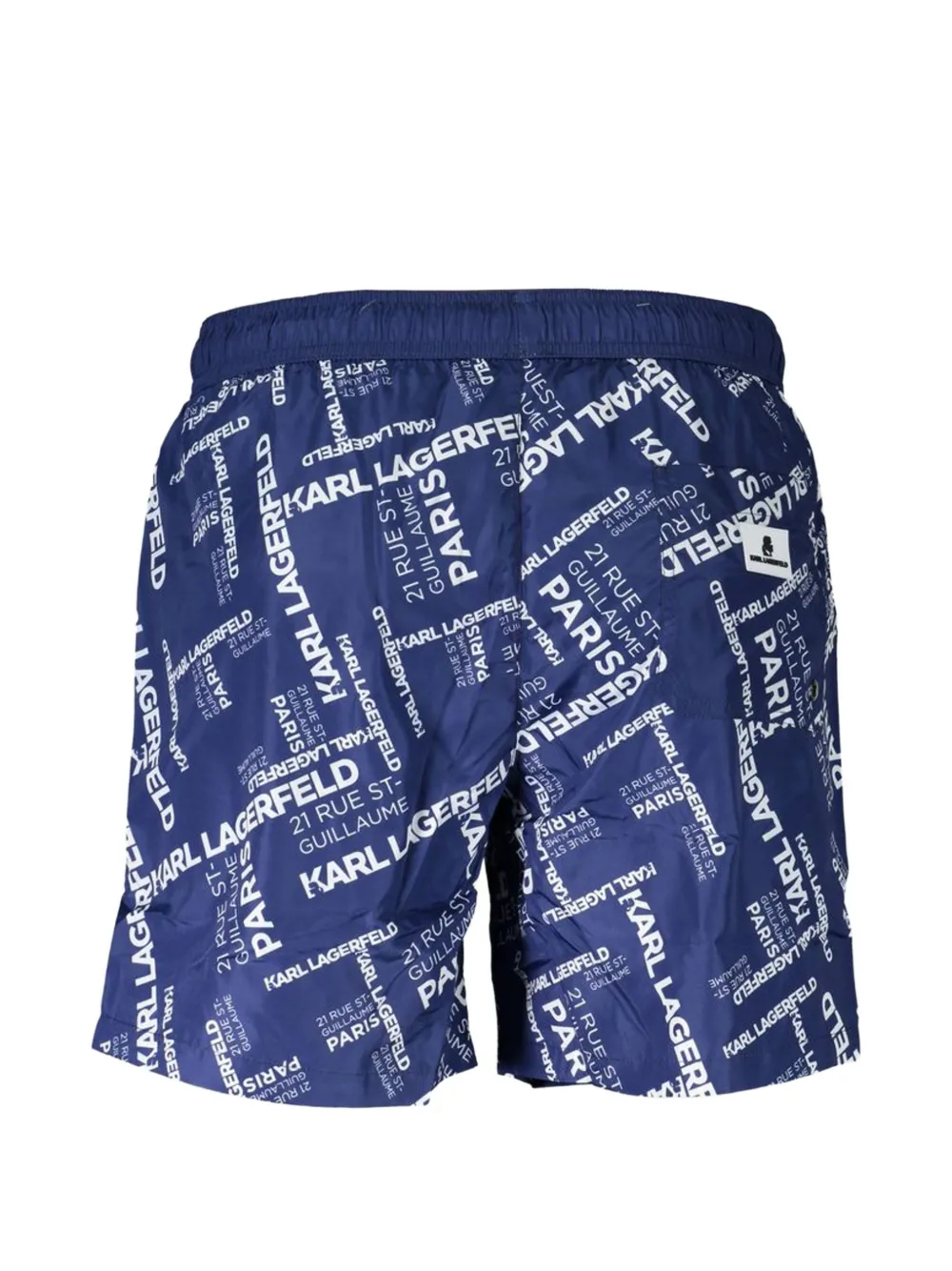 Karl Lagerfeld Zwembroek met logoprint en trekkoord Blauw