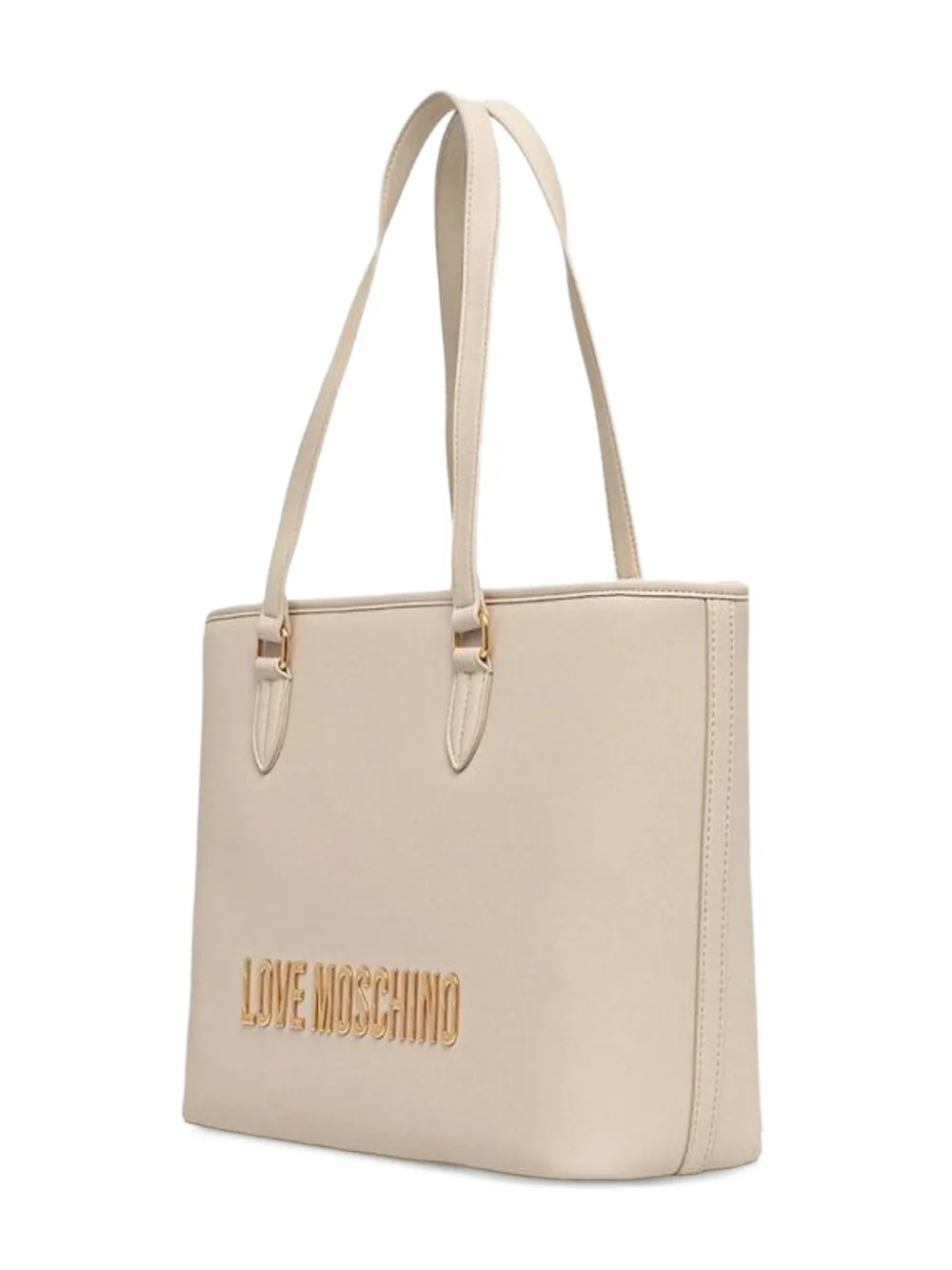 Love Moschino Shopper met logo Beige