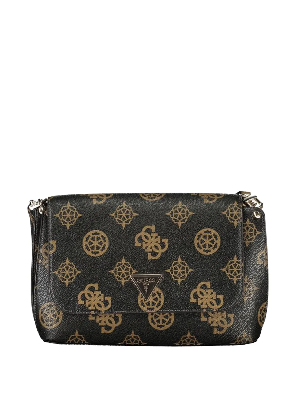 GUESS USA print shoulder bag - Marrone
