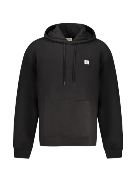 Calvin Klein logo-patch drawstring hoodie