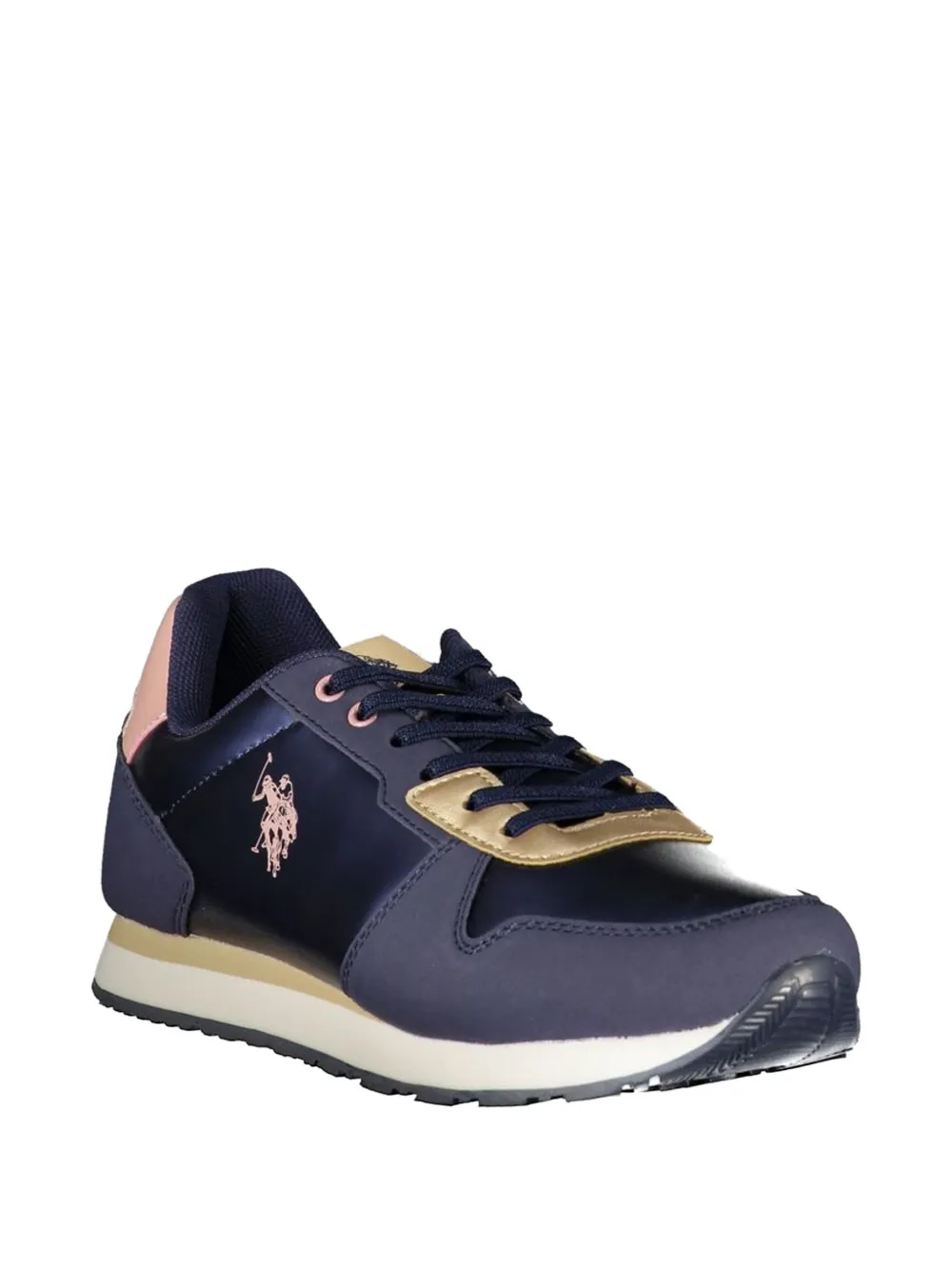 Polo Ralph Lauren logo-print lace-up sneakers Blauw