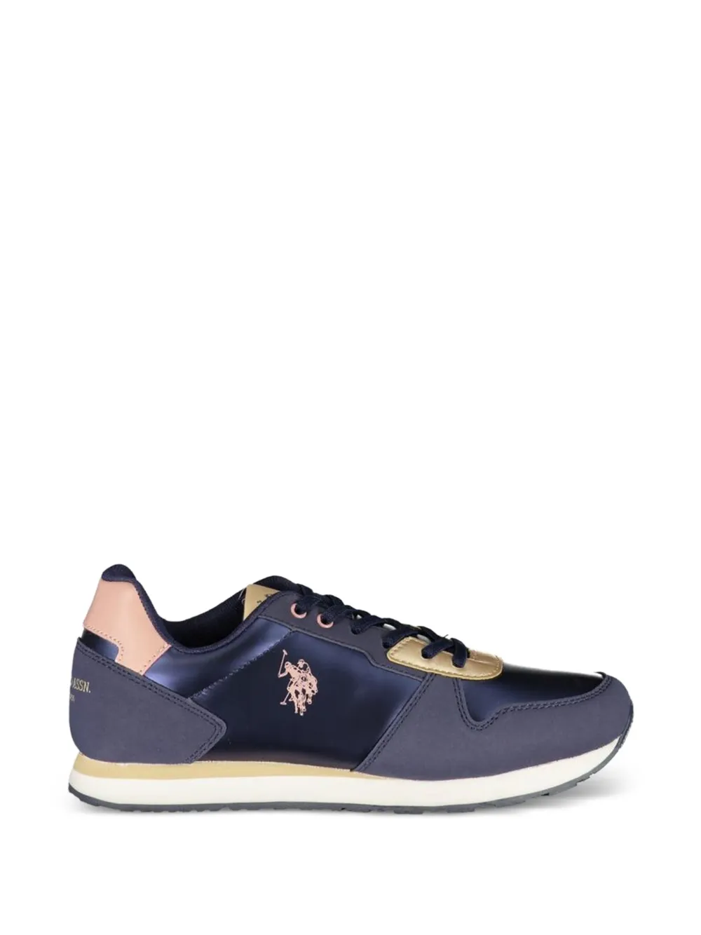Polo Ralph Lauren logo-print lace-up sneakers Blauw