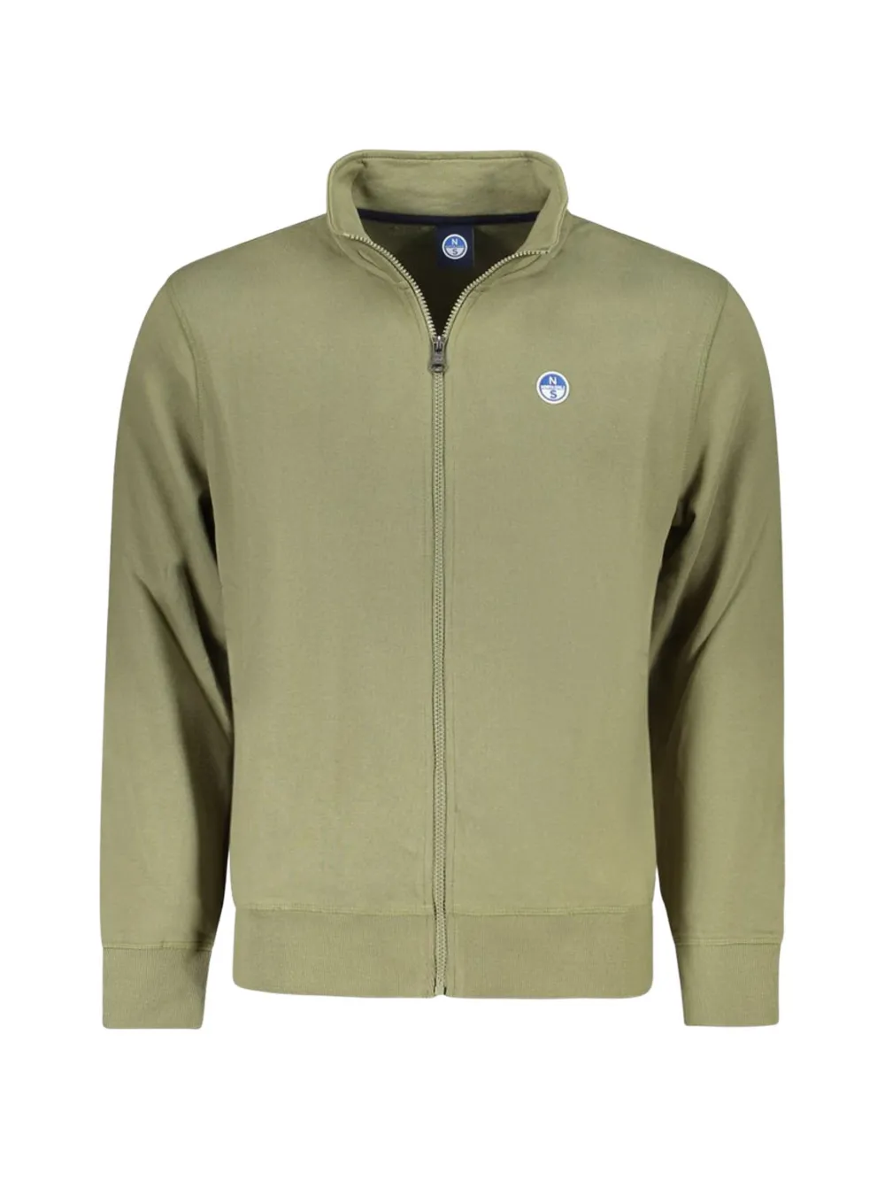North Sails zip-up mock-neck sweater - Verde