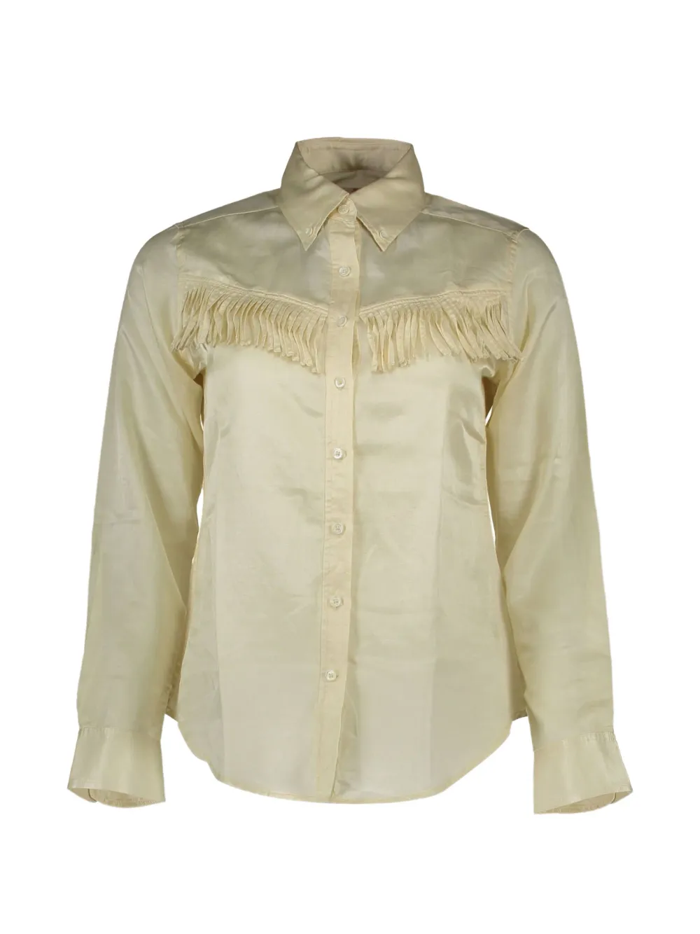 Gant fringe-trimmed shirt - Toni neutri