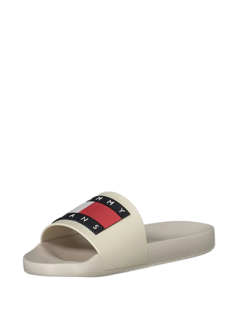 Tommy Jeans logo-patch slides Beige