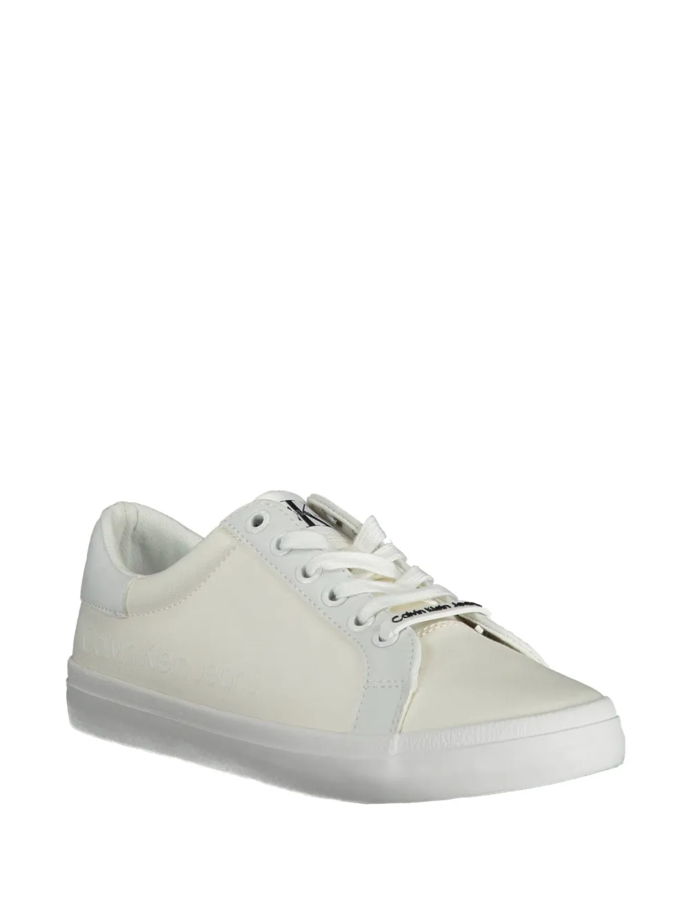 Calvin Klein logo-embossed panelled sneakers Wit
