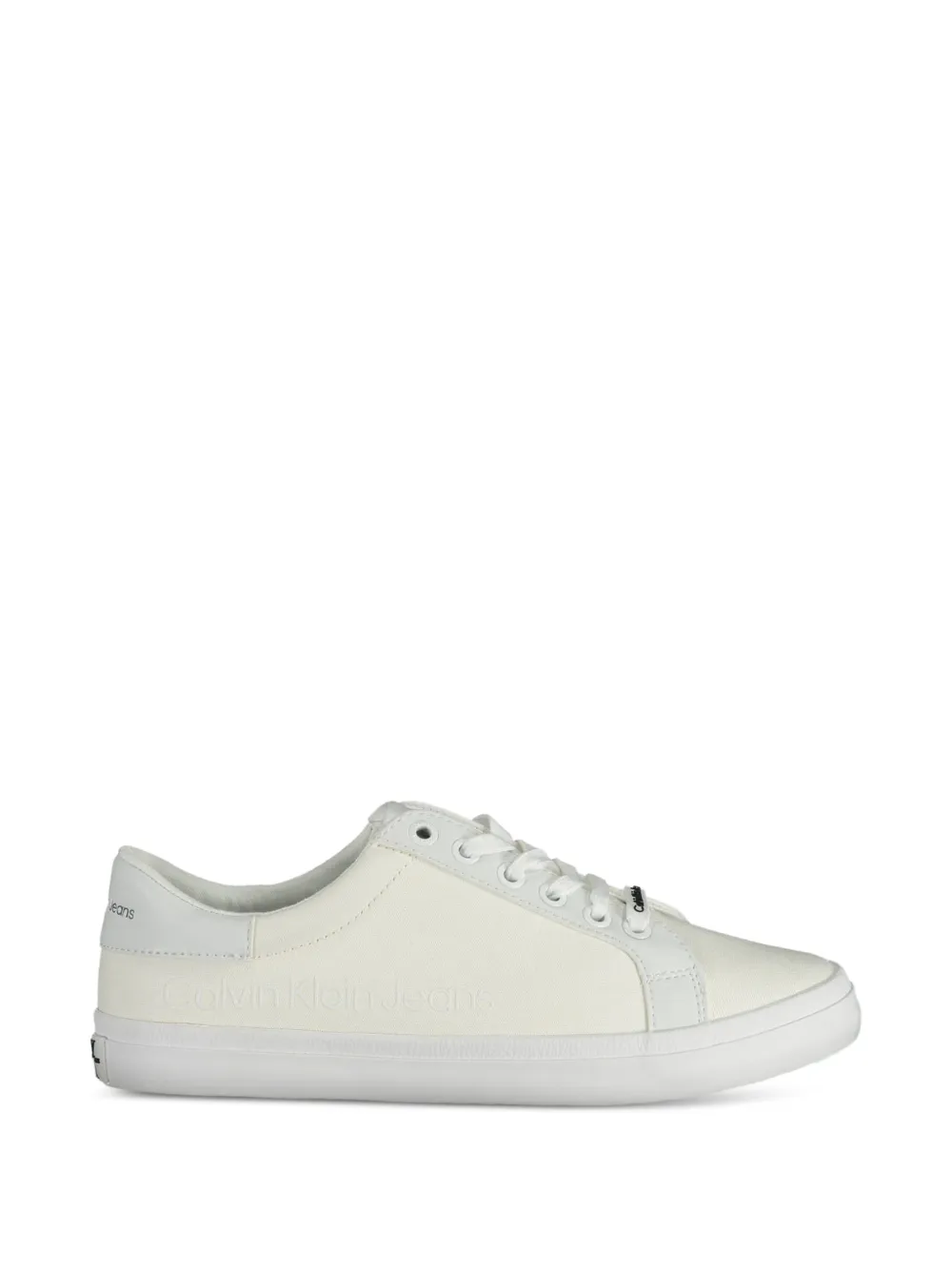 Calvin Klein logo-embossed panelled sneakers Wit