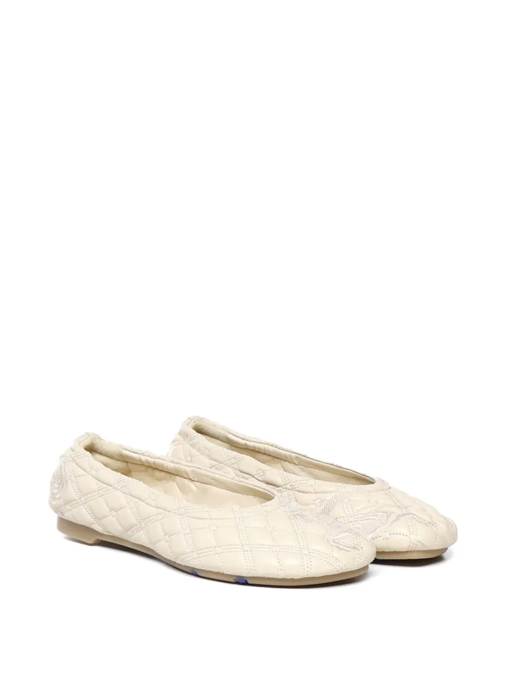 Burberry quilted leather ballet flats Beige