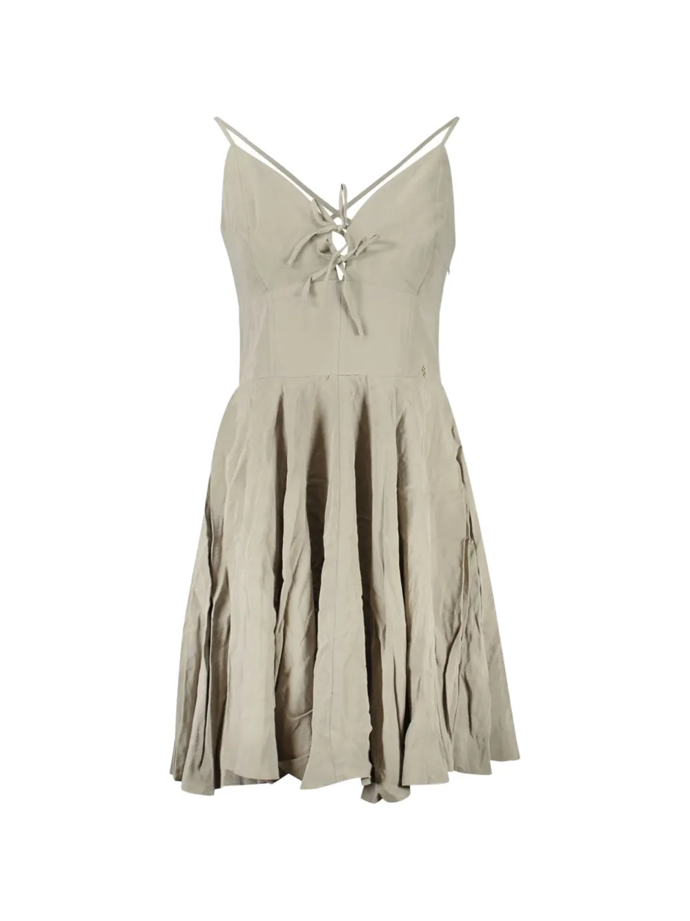 GUESS USA V-neck pleated dress - Verde
