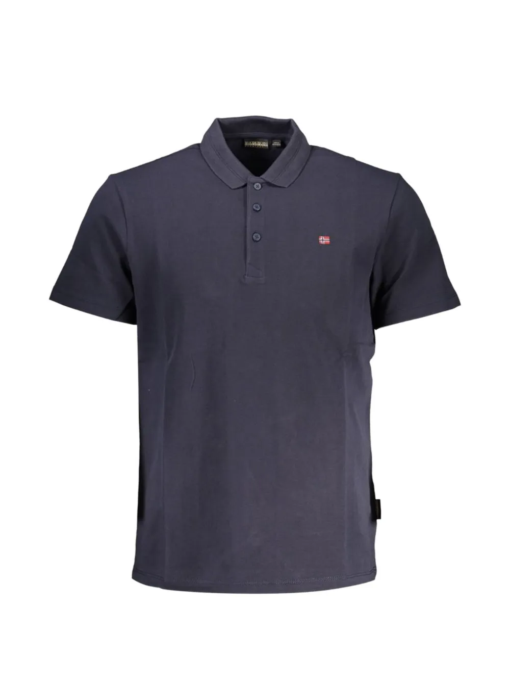 Napapijri logo-patch polo shirt - Blu