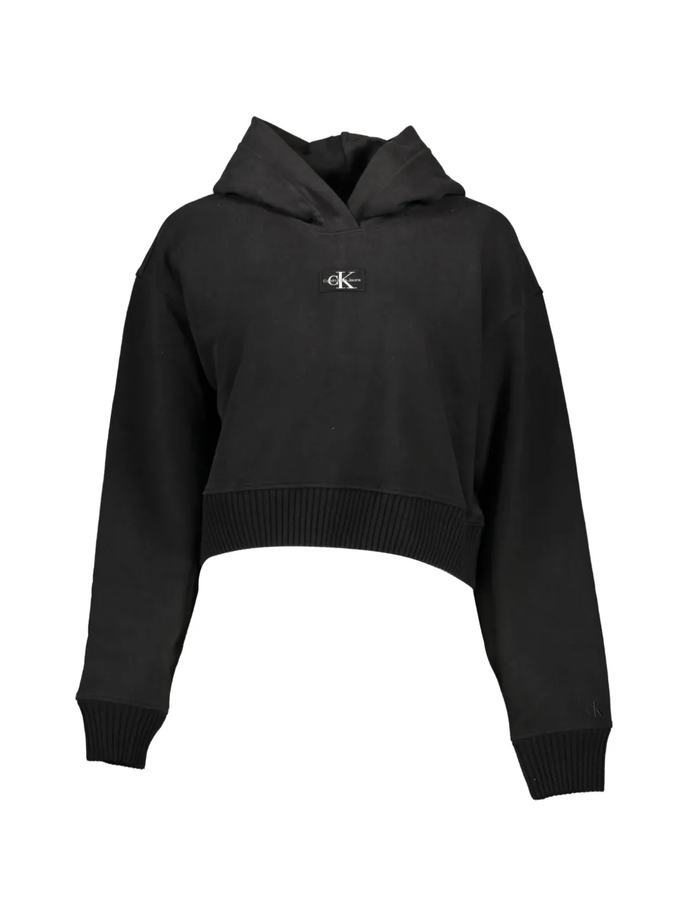 Calvin Klein logo-patch hoodie - Nero