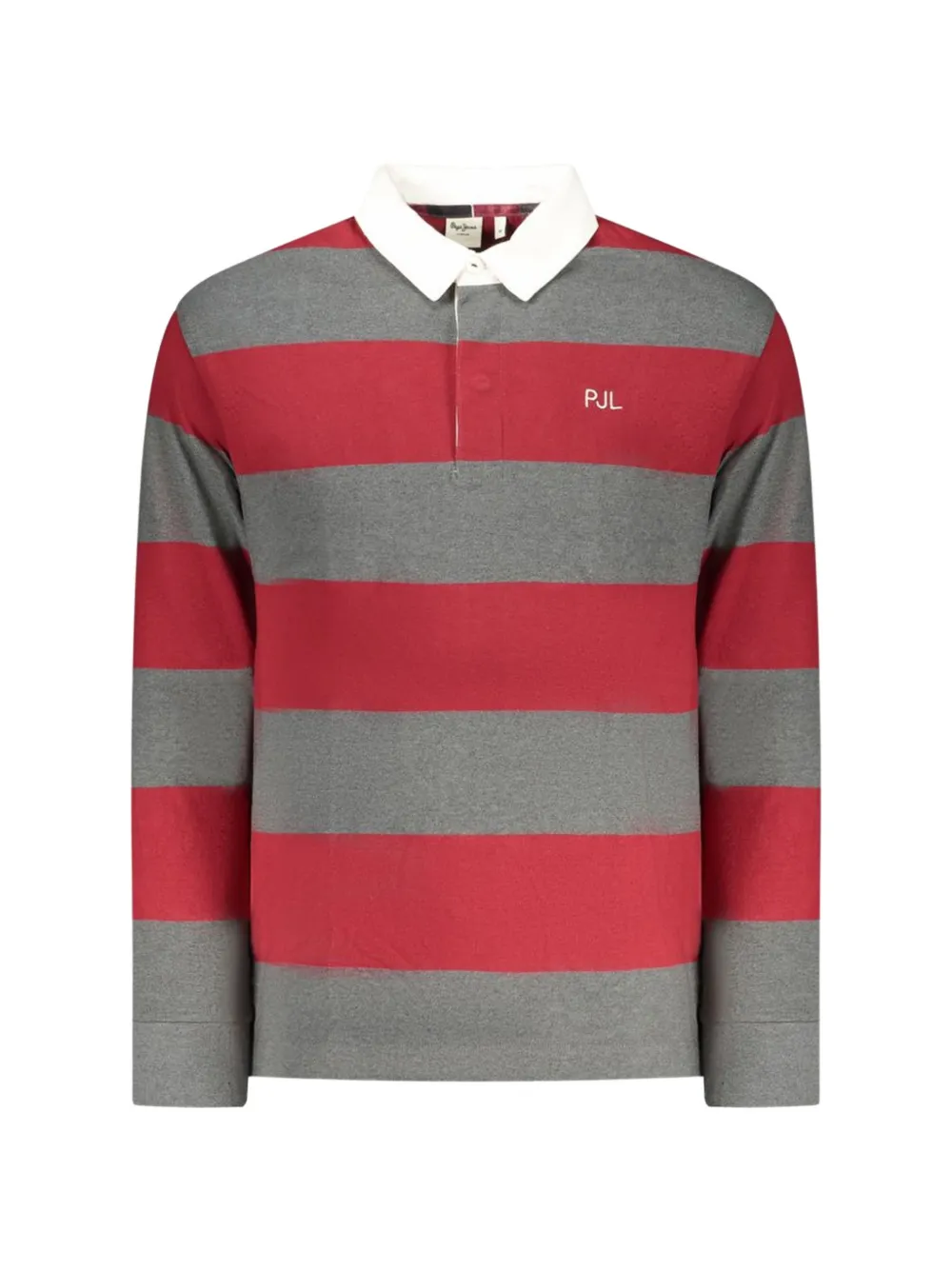 Pepe Jeans striped long-sleeve polo shirt - Rosso