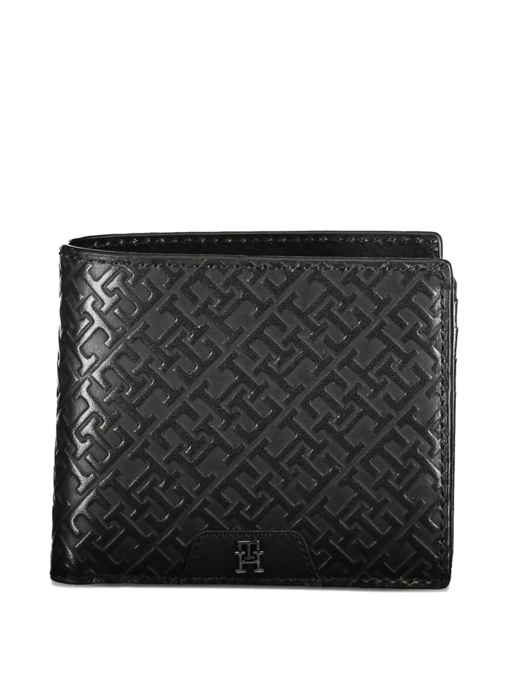 Tommy Hilfiger TH Monogram leather wallet - Nero