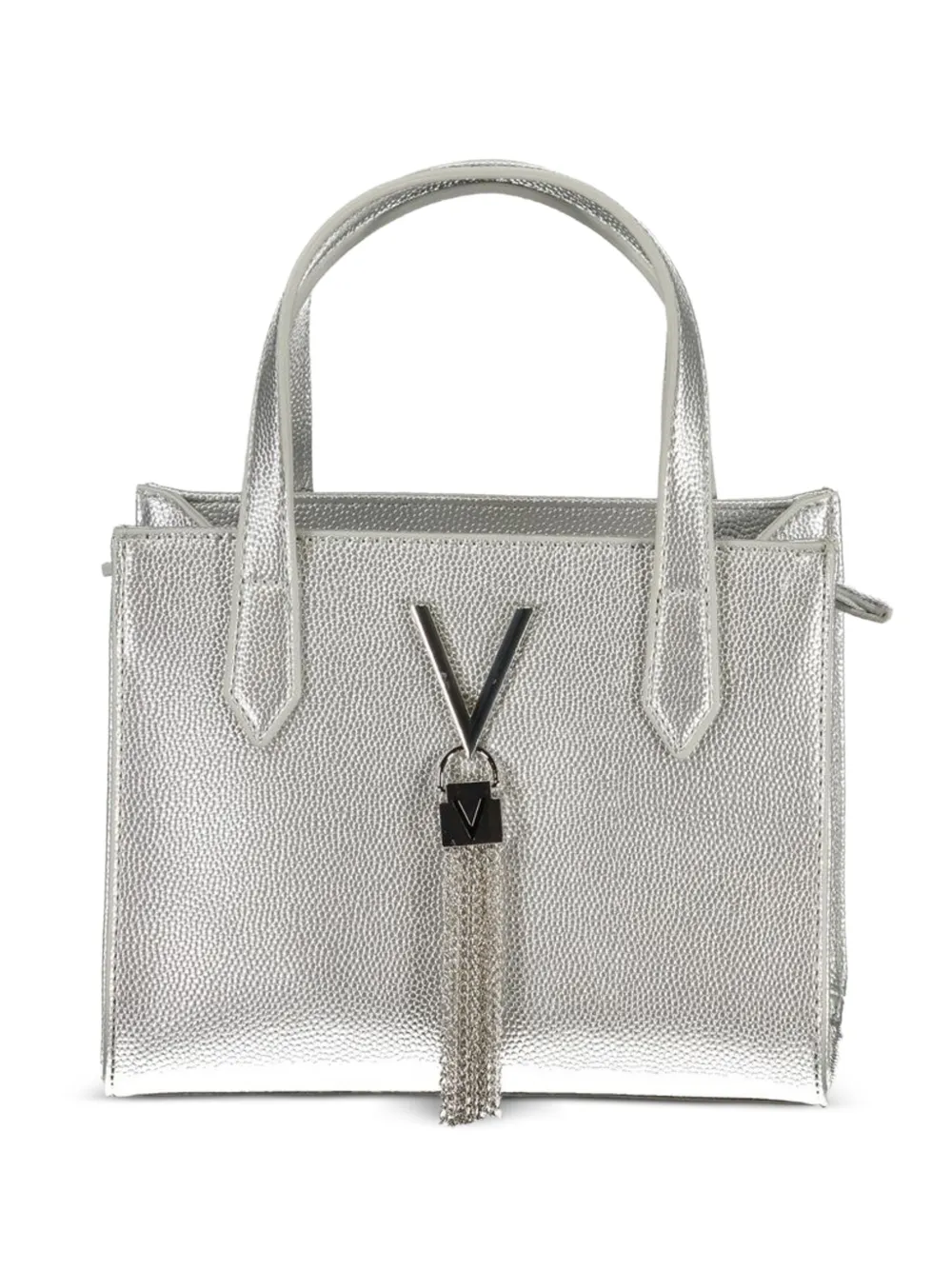 MARIO VALENTINO Borsa tote Divina metallizzata - Argento