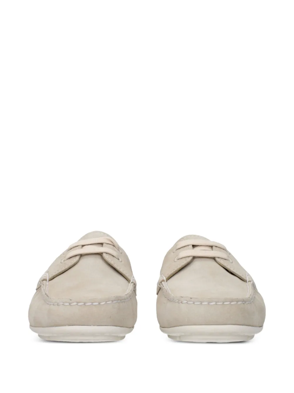 Prada lace-up suede loafers Beige
