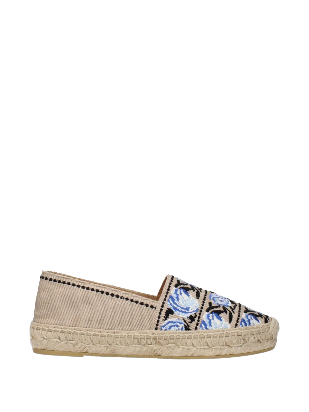 Prada floral-embroidered espadrilles - Toni neutri