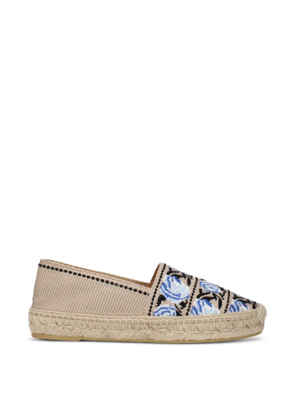 Prada floral-embroidered espadrilles - Toni neutri