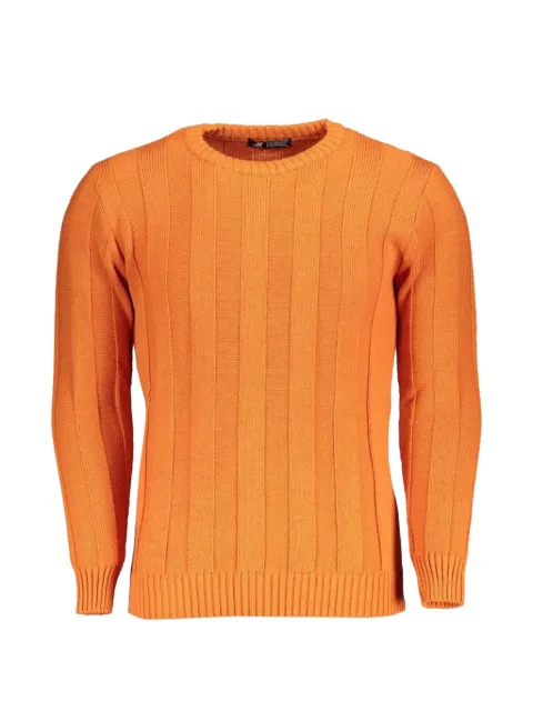 U.S. Grand suéter tejido de canalé con cuello redondo