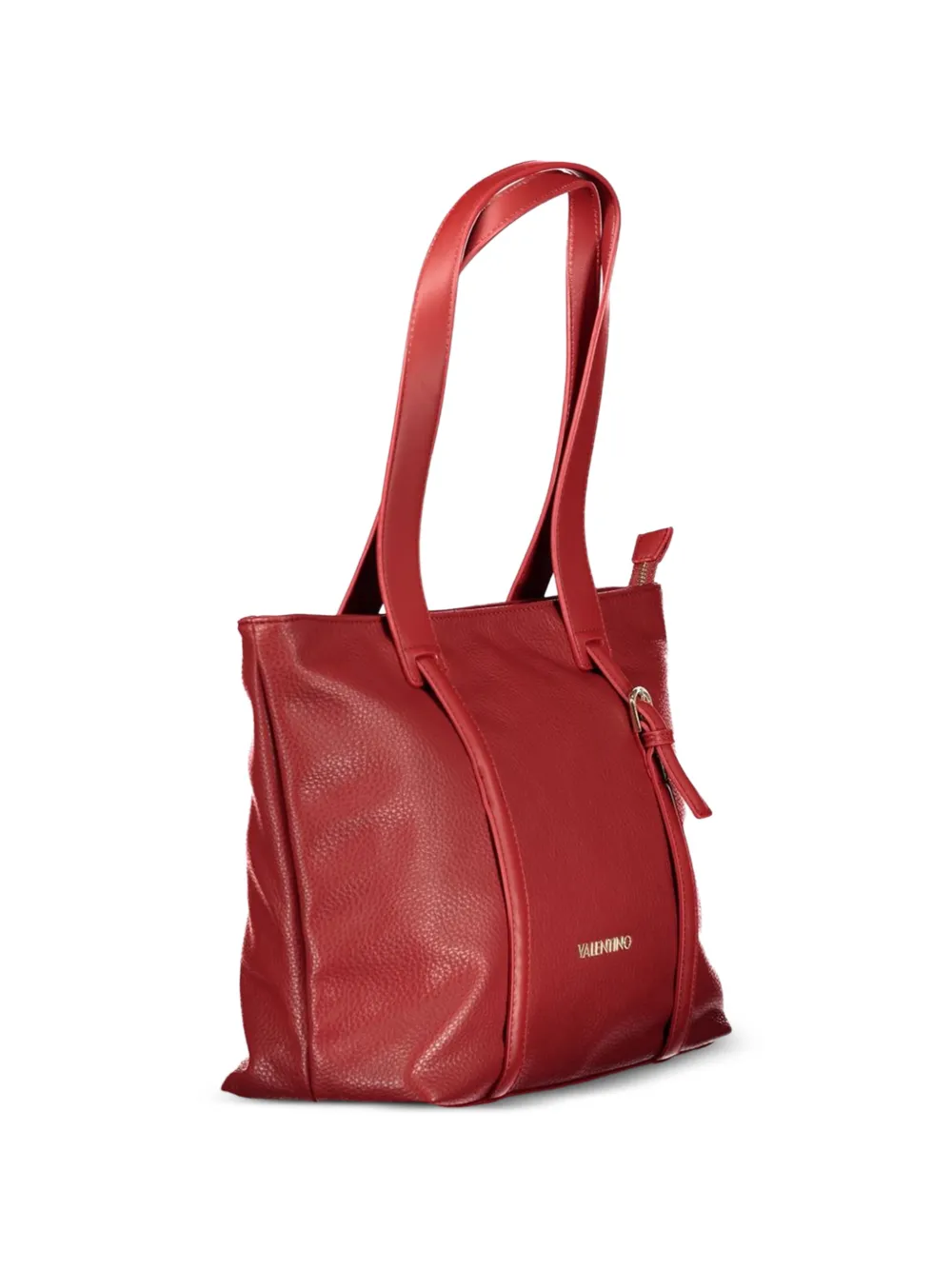 MARIO VALENTINO Shopper met logo en bewerkte textuur Rood