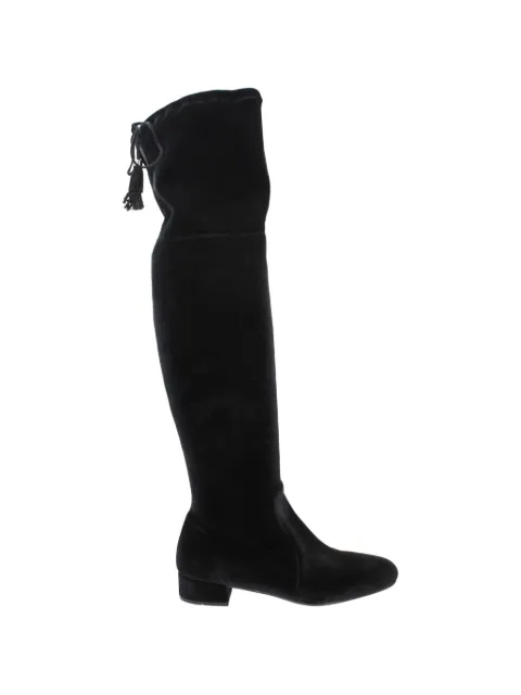 Prada velvet over-the-knee boots