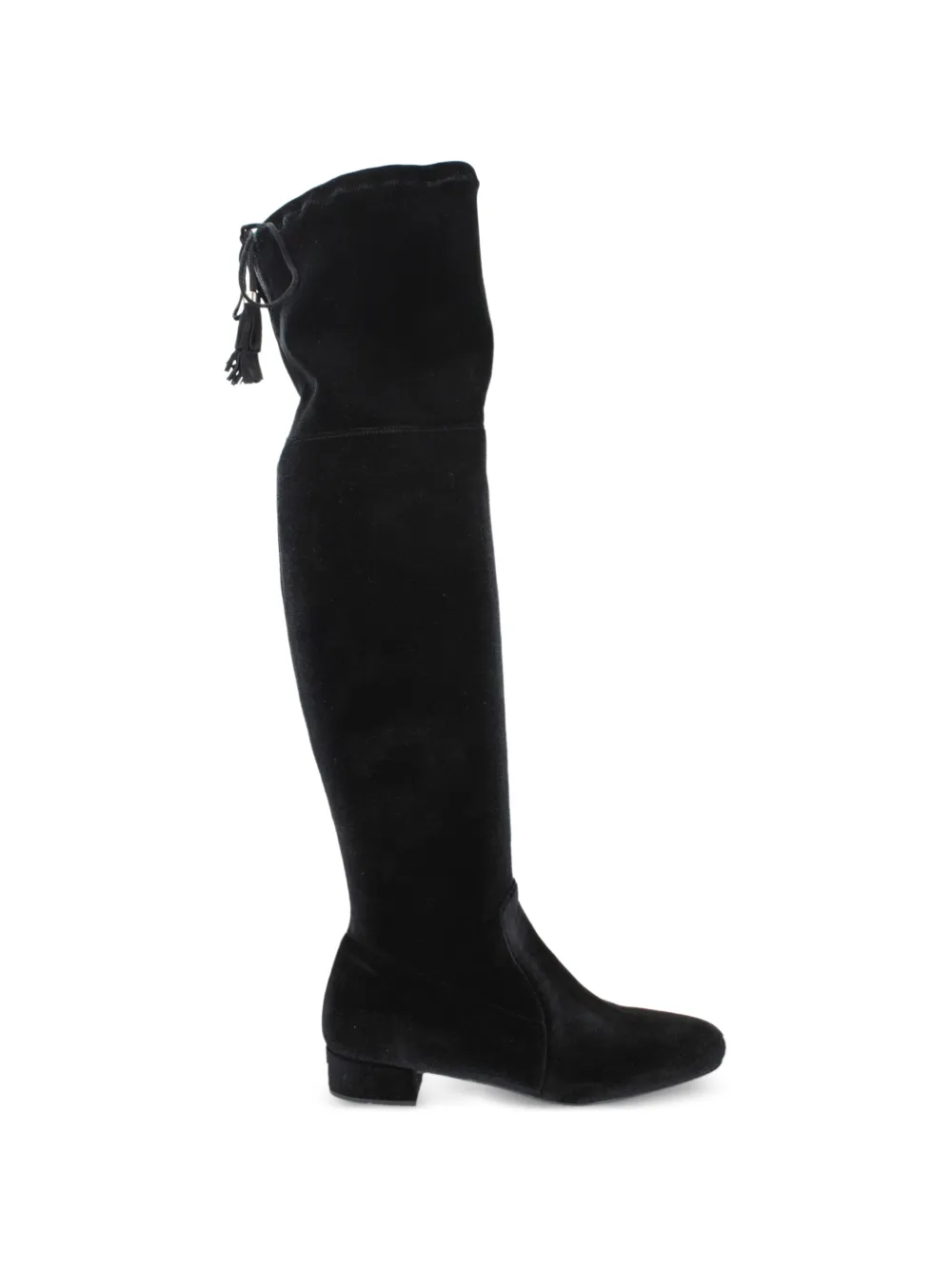Prada velvet over-the-knee boots - Black