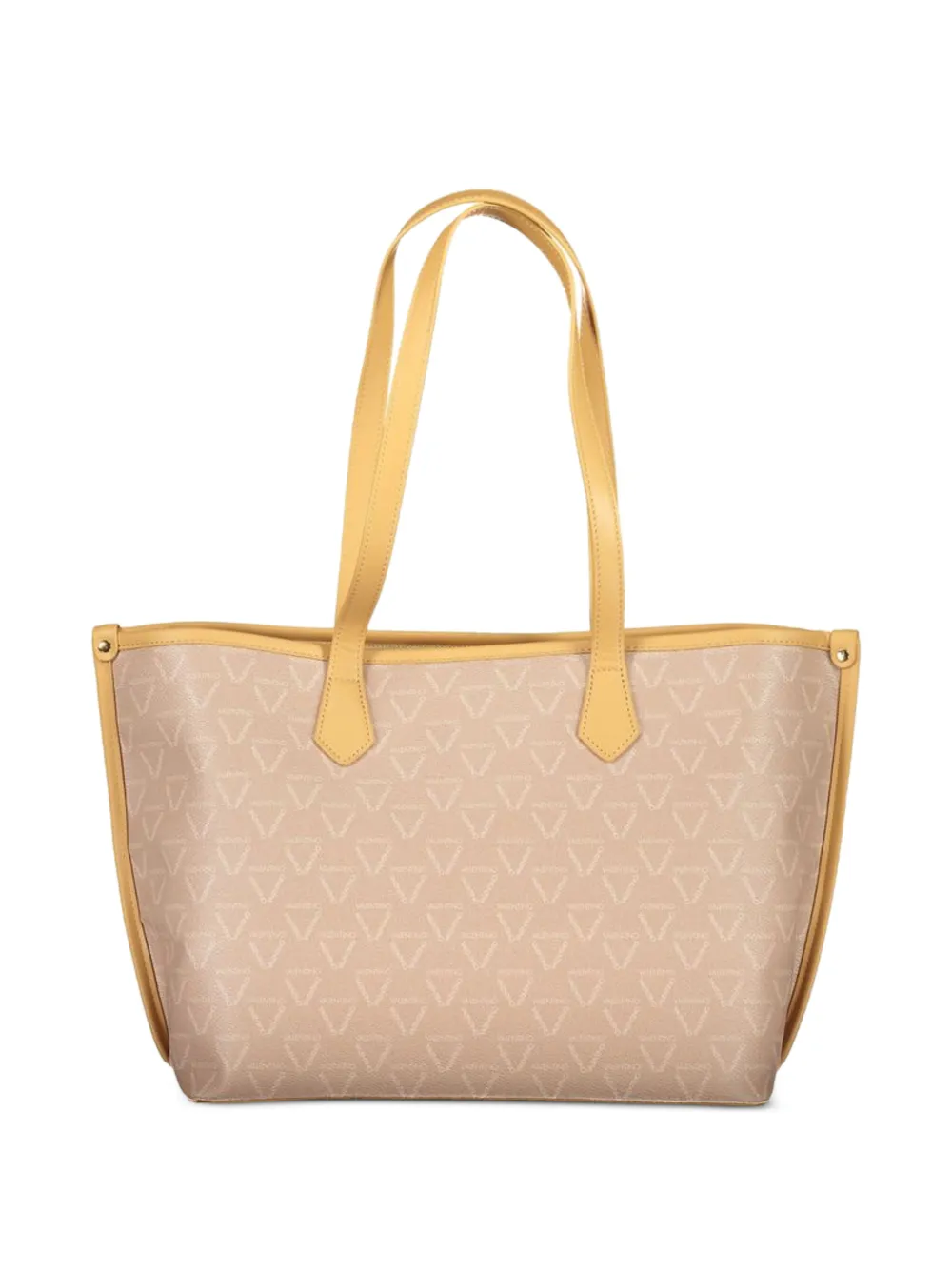 MARIO VALENTINO Shopper met logo applicatie Beige