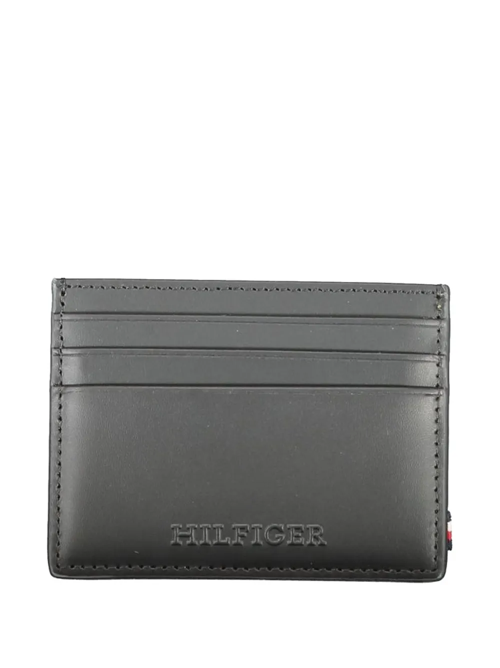 Tommy Hilfiger logo leather card holder - Grau