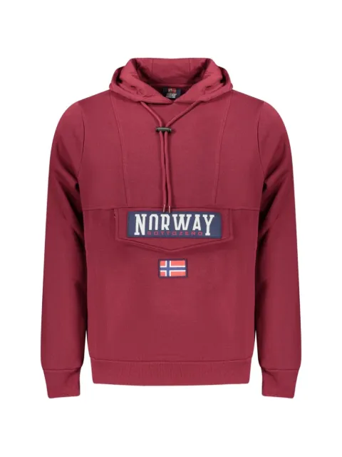 Norwegian Rain logo-patch hoodie