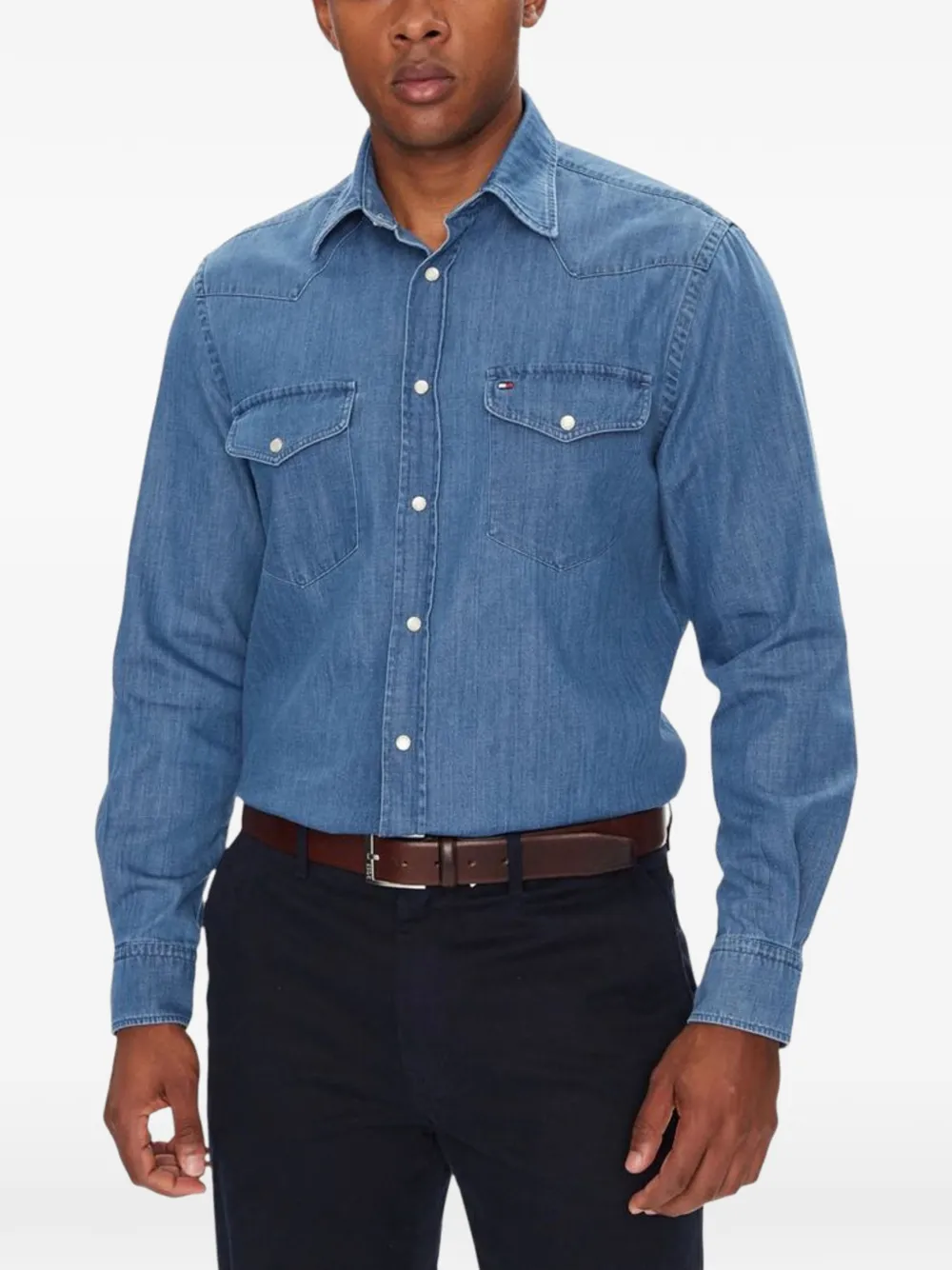 Tommy Hilfiger western-yoke denim shirt - Blu