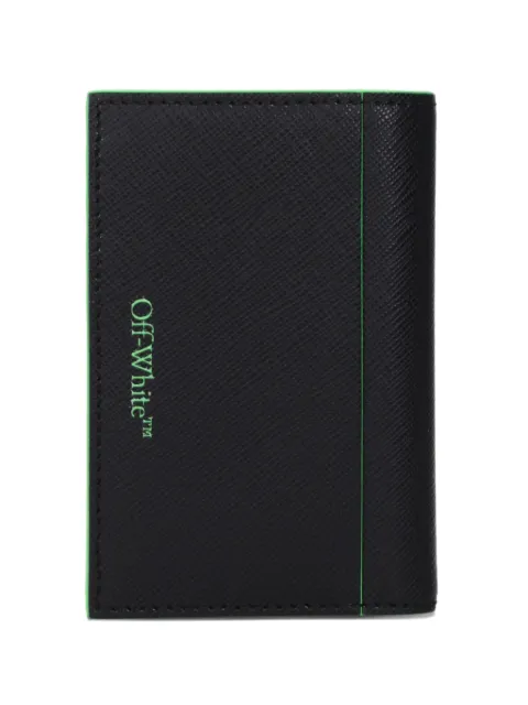 Off-White logo-print leather cardholder