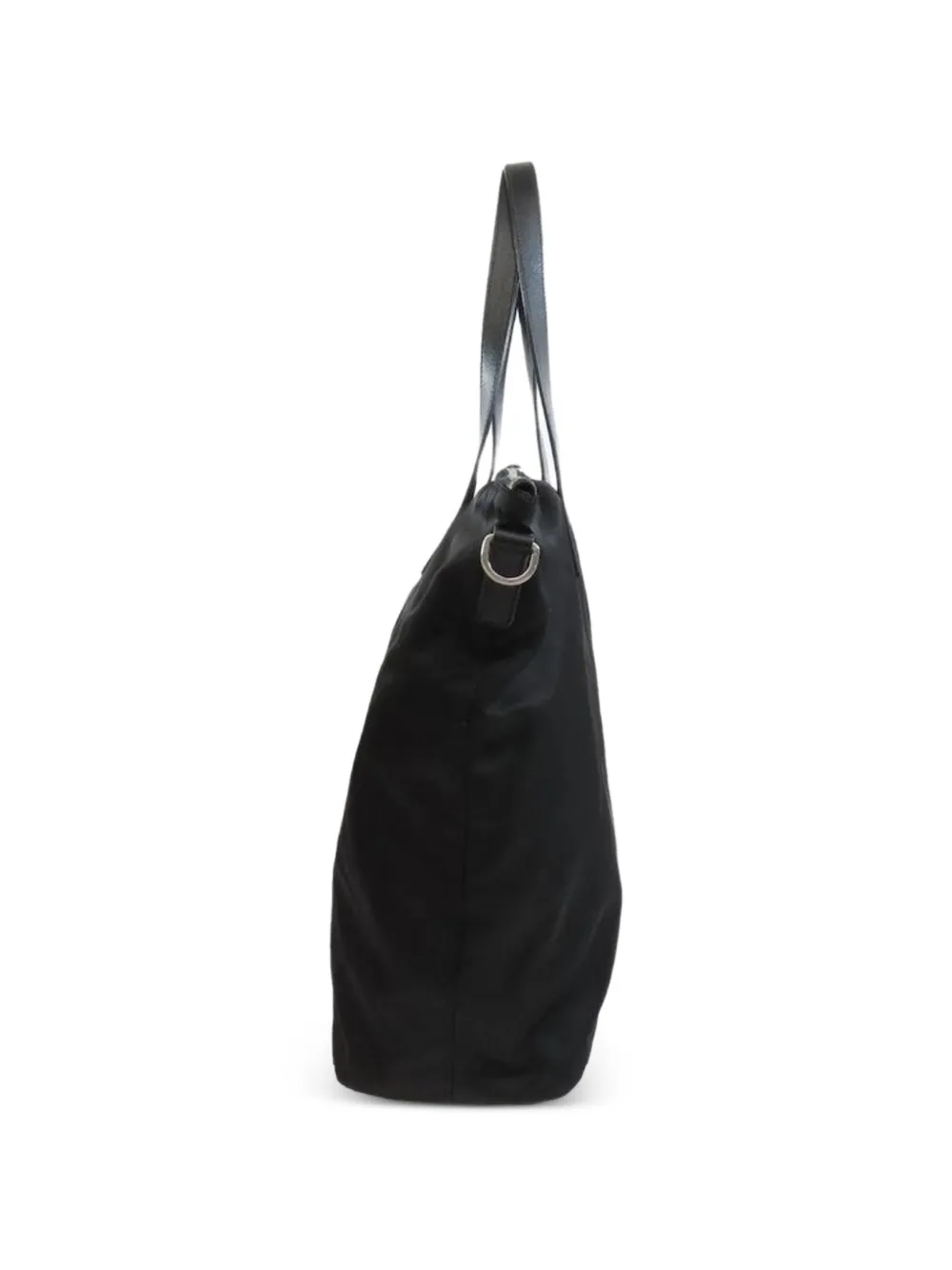Prada Triangel shopper met logo Zwart