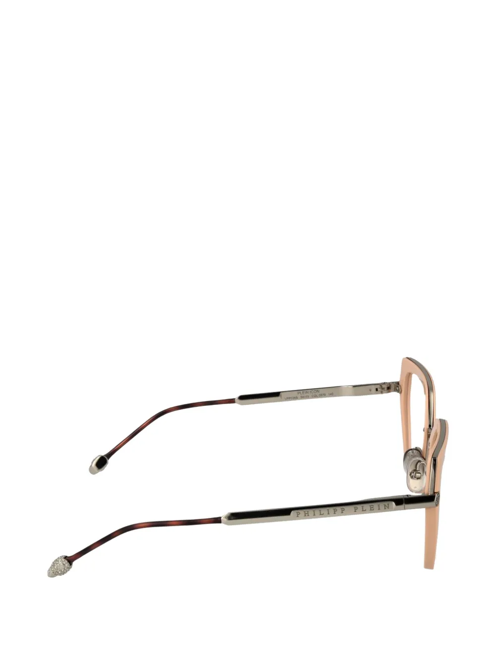 Philipp Plein Eyewear Bril met geometrisch montuur Beige