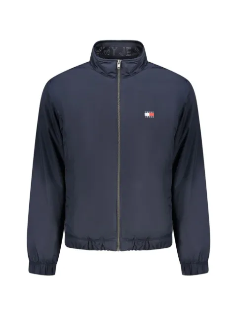 Tommy Hilfiger logo-patch zip-up jacket