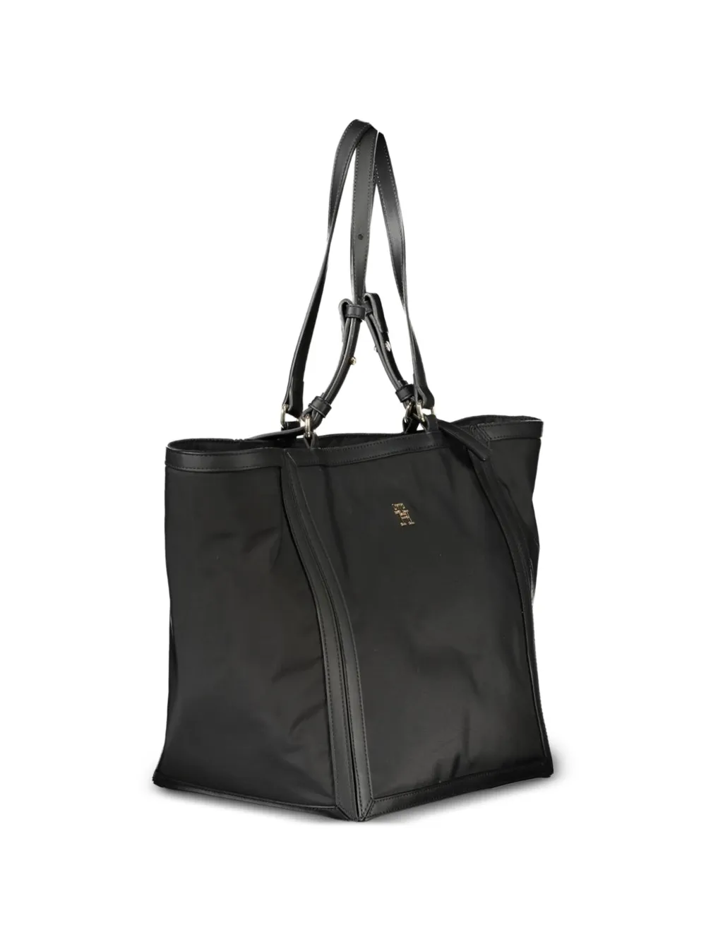 Tommy Hilfiger Julia shopper met leren afwerking Zwart