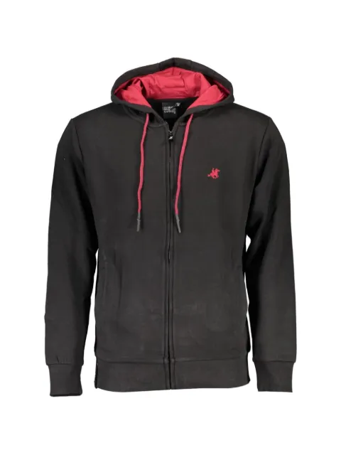 U.S. Grand logo-embroidered zip-up hoodie