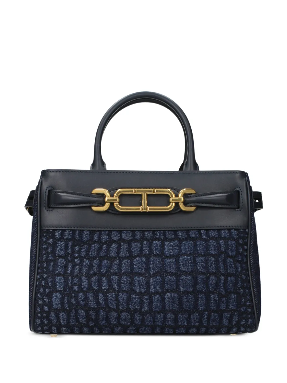 TOM FORD Borsa tote con effetto coccodrillo - Blu