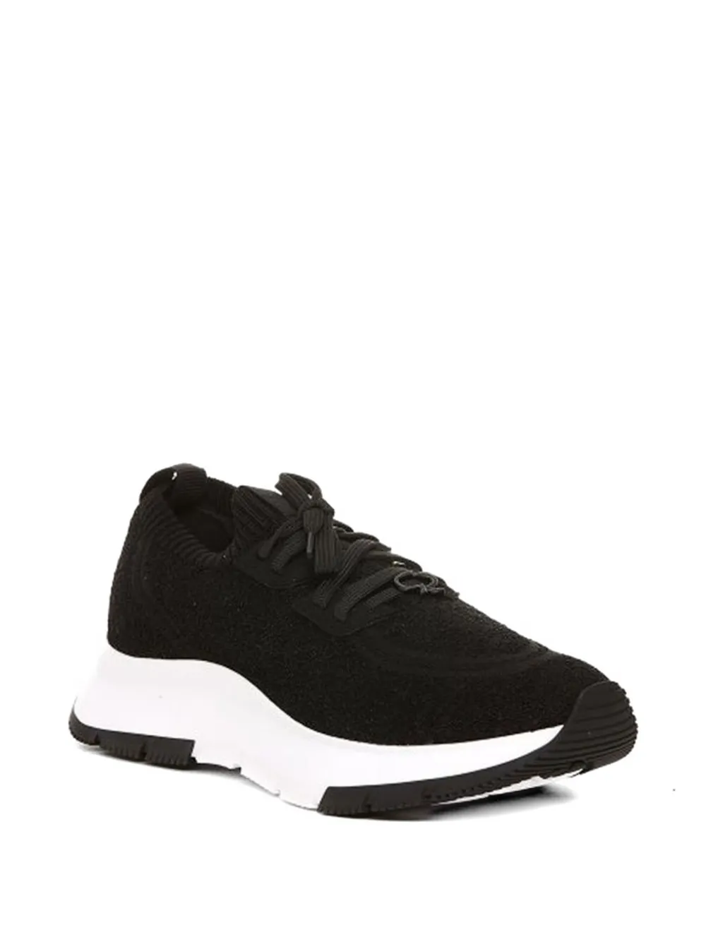 Gianvito Rossi knit lace-up sneakers Zwart