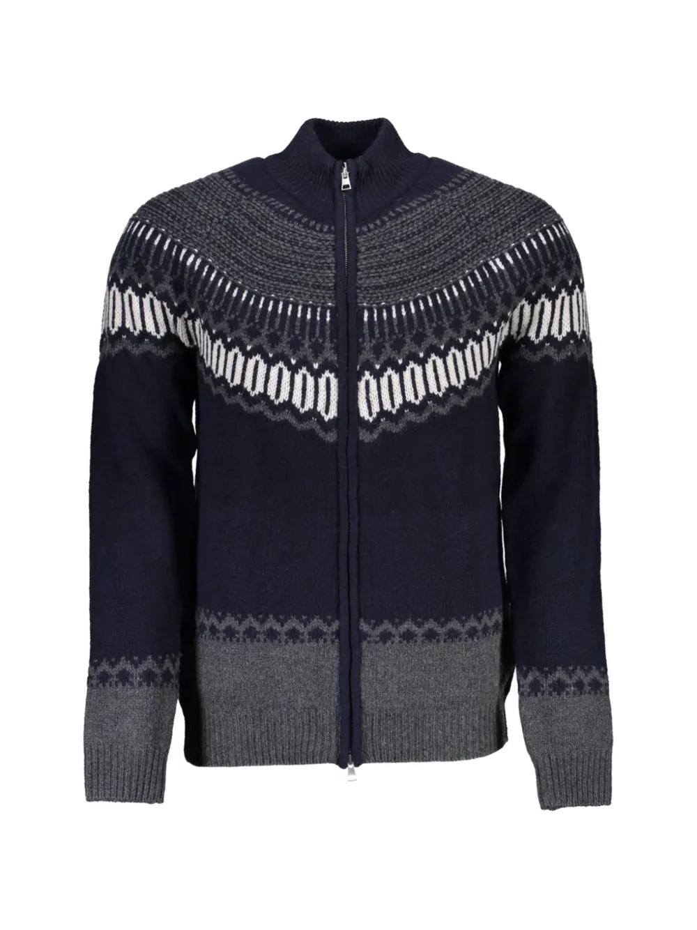 Gant Fair Isle zip-up cardigan - Blau