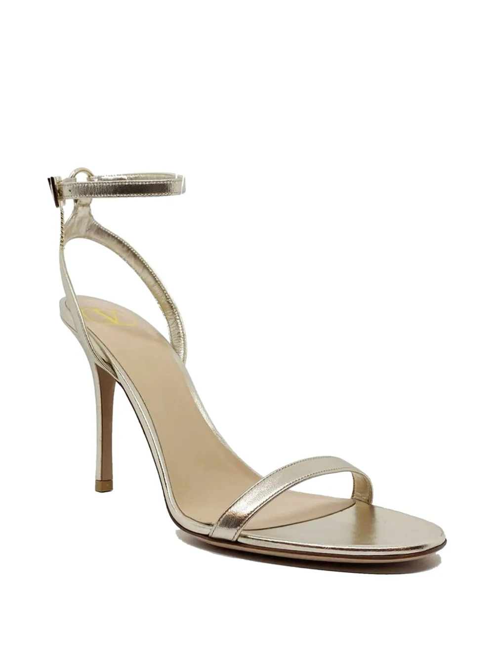 Valentino Garavani metallic-finish stiletto sandals Goud