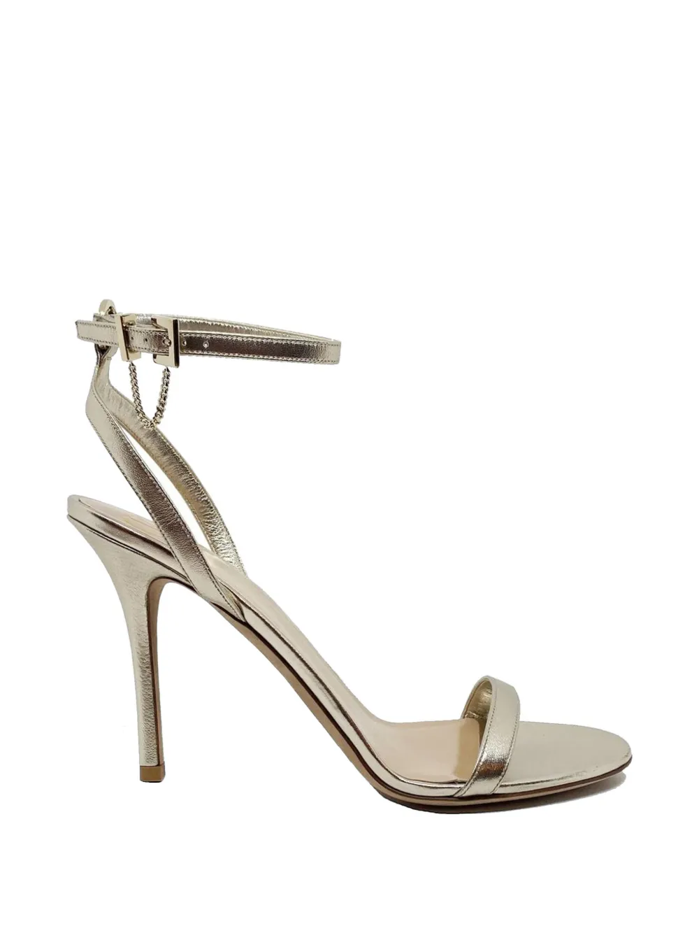 Valentino Garavani metallic-finish stiletto sandals Goud