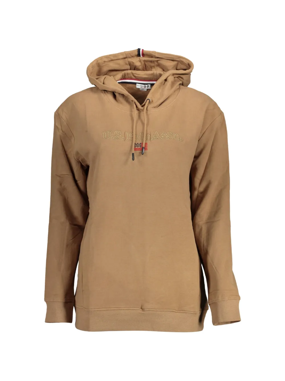 U.S. POLO ASSN. embroidered-logo hoodie - Nude