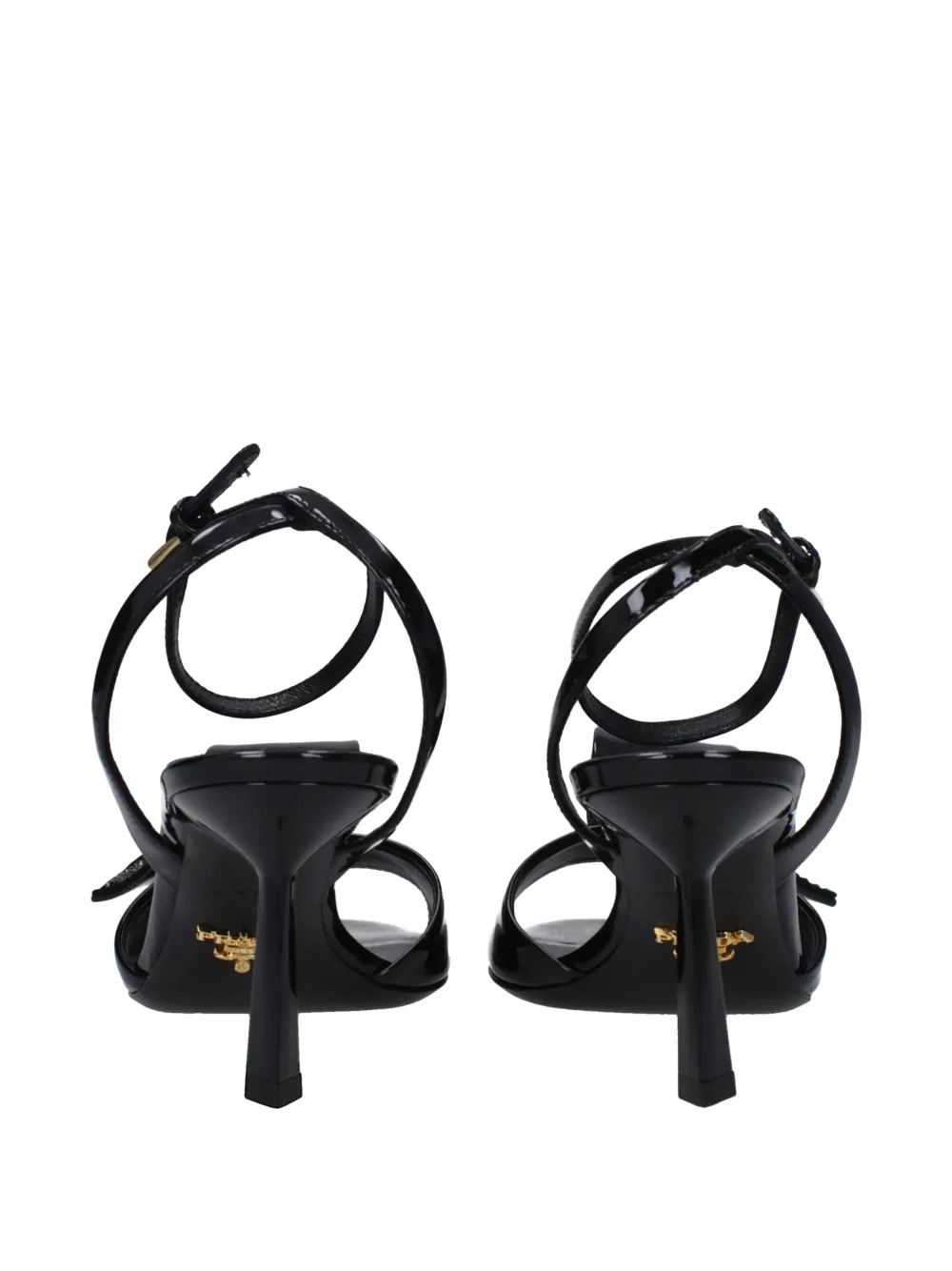 Prada crystal-embellished bow sandals Zwart